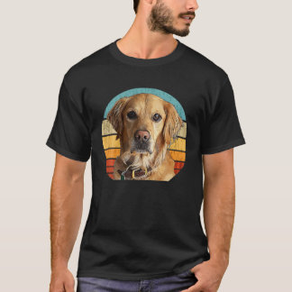 Camiseta Perro Golden Retriever - Retro Retro Vintage Sunse