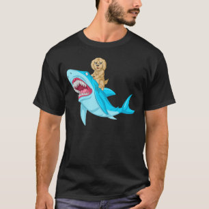 Camiseta Perro Goldendoodle Montando Chicas Y Niños De Tibu