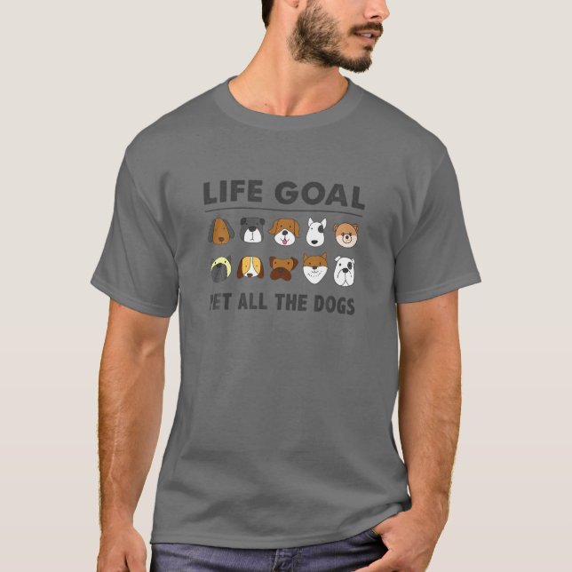 Camiseta Perro gracioso amar a la vida Mascota todos los pe (Anverso)
