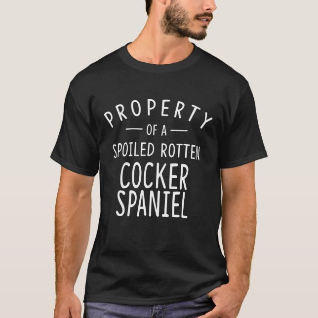 Camiseta Perro Gracioso Cocker Spaniel Para Hombres Dueño D (Anverso)