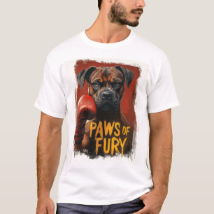 Camiseta Perro gracioso de Boxer - Manos de diseño de furia