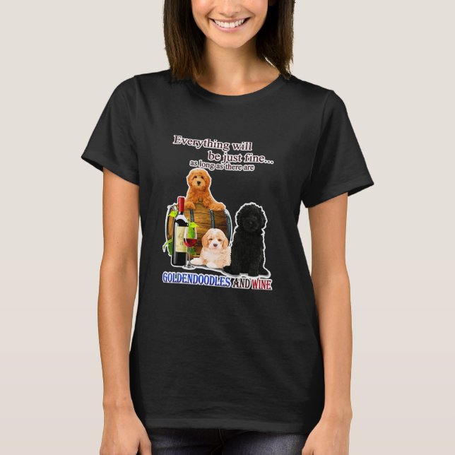 Camiseta Perro gracioso de Goldendoodle Perro grande cualqu (Anverso)