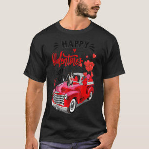 Camiseta Perro gracioso Día de San Valentín del Camión Rojo