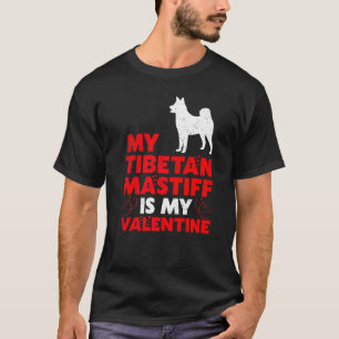 Camiseta Perro gracioso, mi burla tibetana es mi San Valent