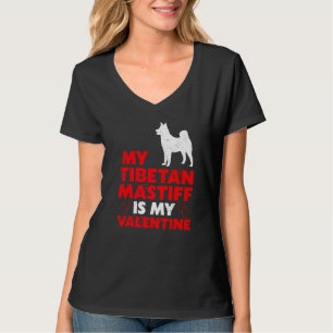 Camiseta Perro gracioso, mi burla tibetana es mi San Valent