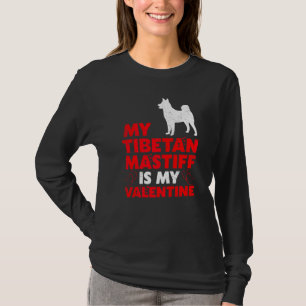 Camiseta Perro gracioso, mi burla tibetana es mi San Valent