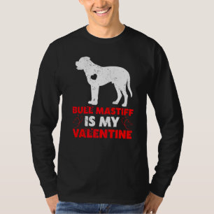 Camiseta Perro gracioso Mi Toro Mastiff Es Mi San Valentín