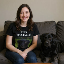 Camiseta Perro gracioso Personalizado especialista en besos