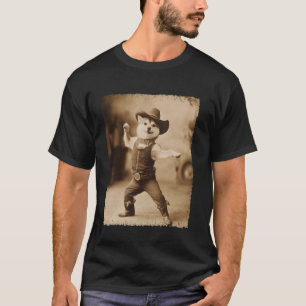 Camiseta Perro gracioso Shiba Inu vaquero