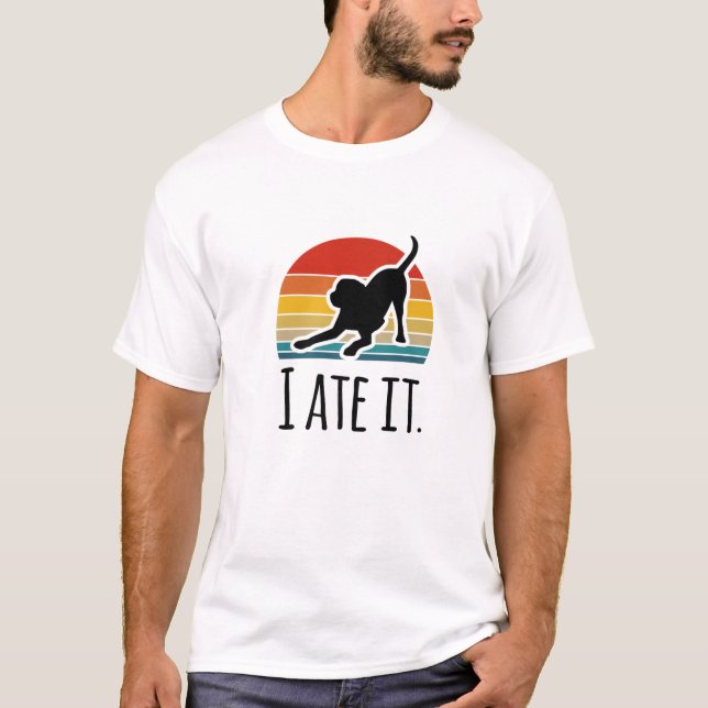 Camiseta Perro gracioso tee a Black Lab "I Ate It" Perro Ma (Anverso)