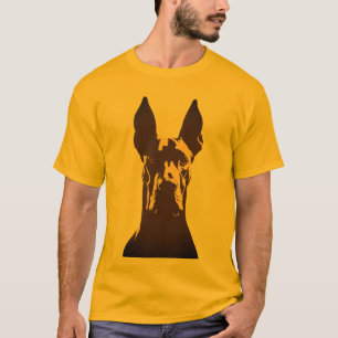 Camiseta Perro Gran Danés Negro y Naranja Atractivo
