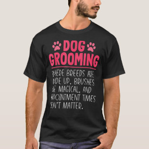 Camiseta Perro Groomer engendra a Mascota de Chiste Groomin