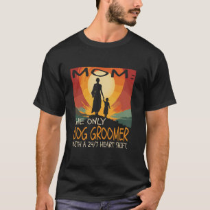 Camiseta Perro Groomer trabajo Día de la Madre Diseño curad
