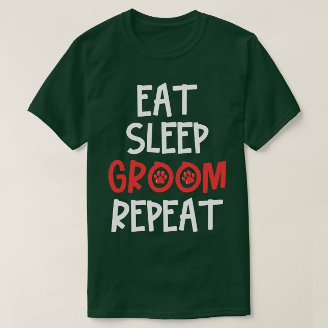 Camiseta Perro Grooming (Diseño del anverso)