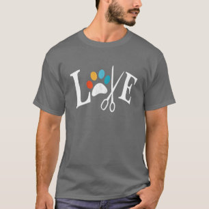 Camiseta Perro Grooming Perros de amor Mascota Daycare Groo