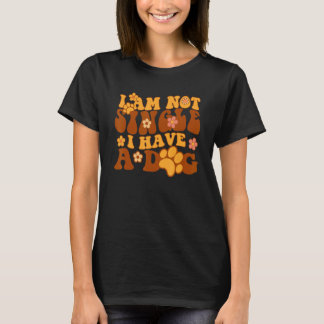 Camiseta Perro Groovy No Soy Soltero Tengo Perro