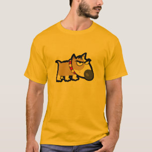 Camiseta Perro gruñón amarillo-naranja