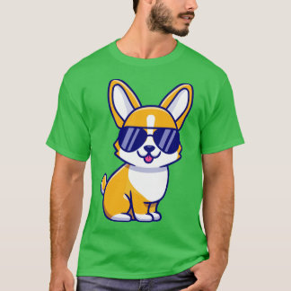 Camiseta Perro Guay Corgi Con Anteojos