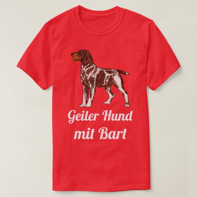 Camiseta Perro Guay de pelo alambrado alemán con perro de c (Diseño del anverso)