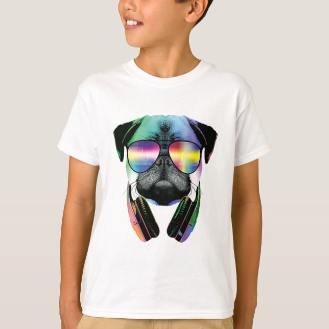 Camiseta Perro Guay Dj Pug (Anverso)