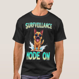 Camiseta Perro guay surfista pastor alemán