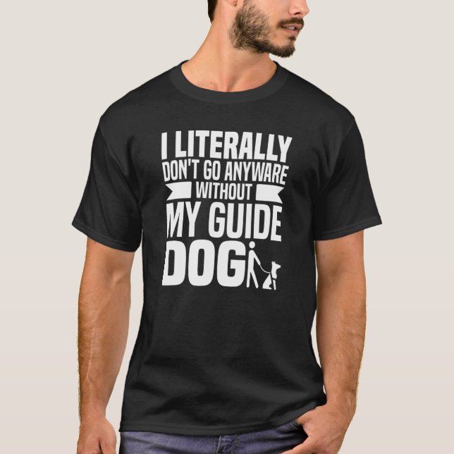 Camiseta Perro Guía - Ciego Braille Discapacidad Visual Ceg (Anverso)