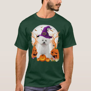 Camiseta Perro Halloween Bichon Frise Dog Jack O Lantern Pu