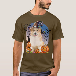 Camiseta Perro Halloween Corgi Jack O Lantern Pumpkin Moon