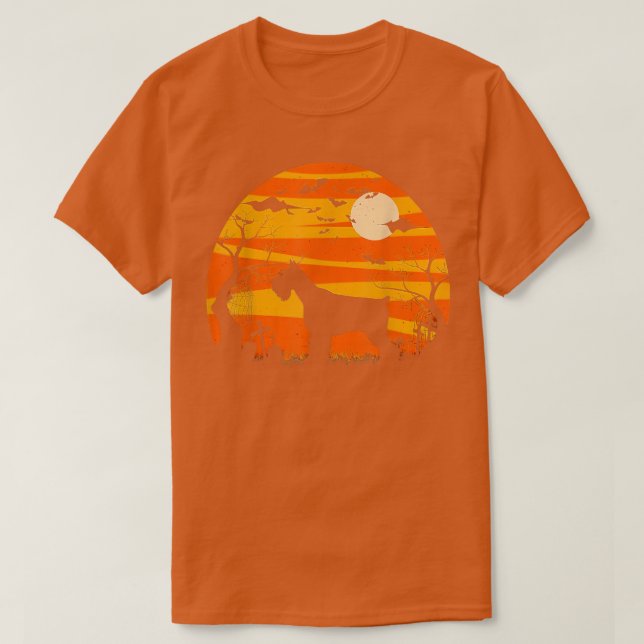 Camiseta Perro Halloween Schnauzer Dog Jack O Lantern Pumpk (Diseño del anverso)