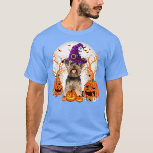 Camiseta Perro Halloween Yorshireke Dog Jack O Lantern Pump