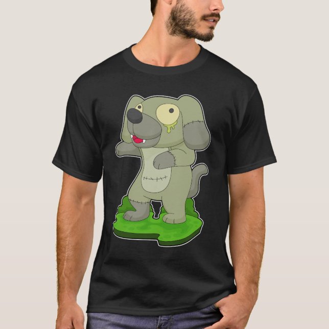 Camiseta Perro Halloween Zombie (Anverso)