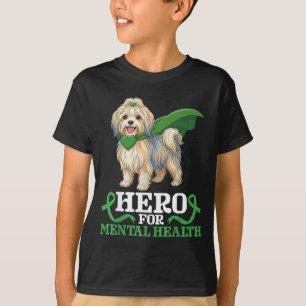 Camiseta Perro Havanés Héroe para la Conciencia de la Salud