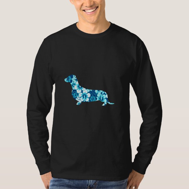 Camiseta Perro hawaiano Dachshund Aloha (Anverso)