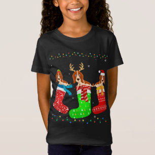 Camiseta Perro hetero básico en Navidad zarpa divertido sué