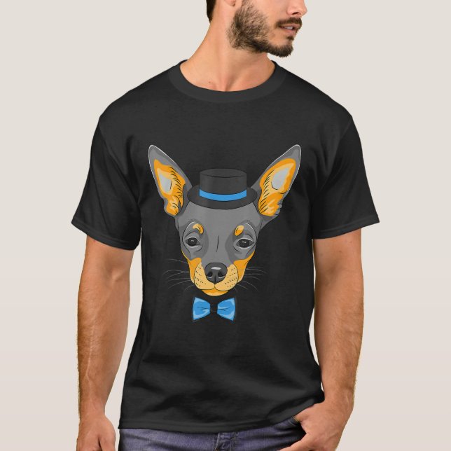 Camiseta Perro Hipster Con Bow Tie Goofy Perro Geek (Anverso)