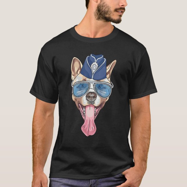 Camiseta Perro Hipster Con Glass Goofy Geek Dog (Anverso)