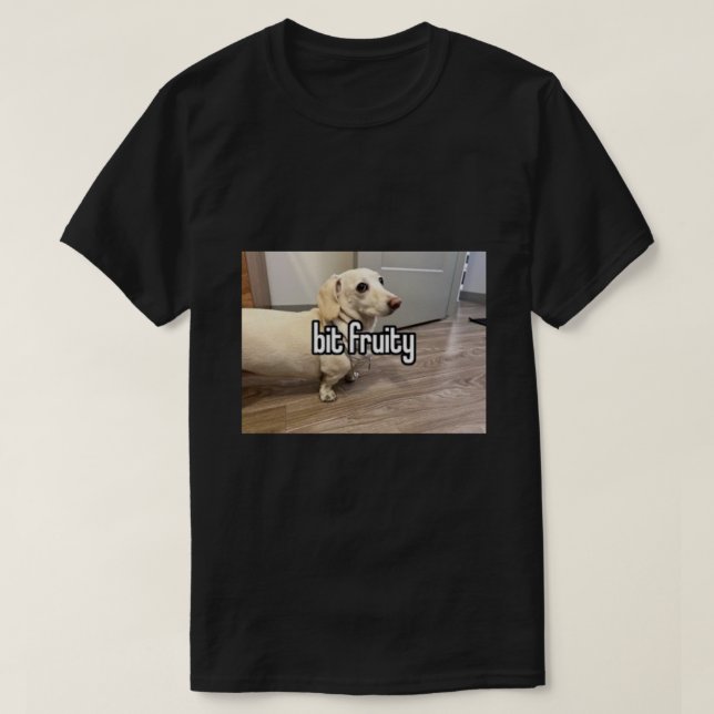 Camiseta perro homofóbico mordió la fruta... Pegatina (Diseño del anverso)