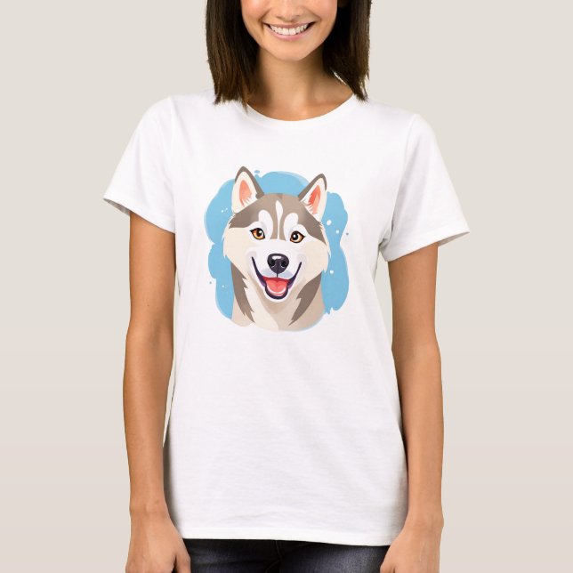 Camiseta Perro hueso humilde hueso gracioso siberiano (Anverso)