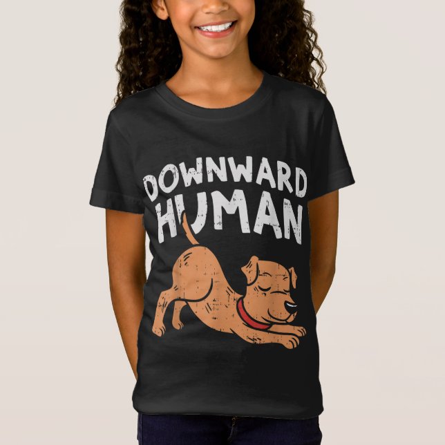 Camiseta Perro humano a la baja Divertido entrenamiento de  (Anverso)