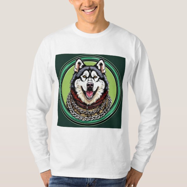 Camiseta Perro husky (Anverso)
