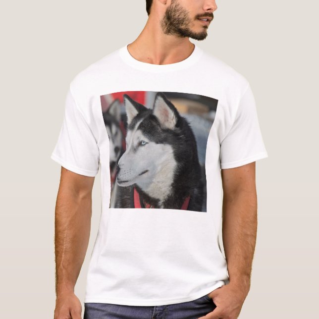 Camiseta Perro husky antes de una carrera, Canadá (Anverso)