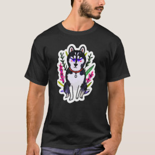 Camiseta Perro Husky Botánico Guay Malamute Hombres Mujeres