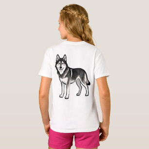 Camiseta Perro Husky de Dibujos Animados Regalo Siberiano B