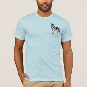 Camiseta Perro Husky de Dibujos Animados Regalo Siberiano B