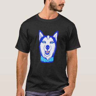 Camiseta Perro Husky de Ojo Malo para Talismán Griego Nazar