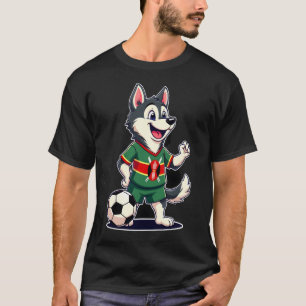 Camiseta Perro Husky divertido haciendo Dabbing fútbol Keni