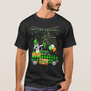 Camiseta Perro Husky haciendo Dabbing Trebol Día de San Pat