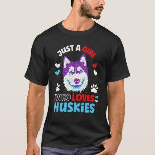 Camiseta Perro Husky Para Mujeres Niños Niñas Que Aman Los