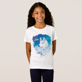 Camiseta Perro Husky personalizado con montañas