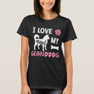 Camiseta Perro Husky Regalos Abuela Amo Mi Abuelo Husky D